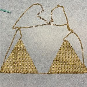 Gold gem bralette